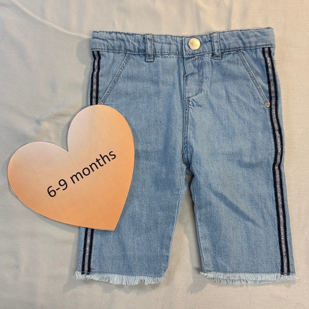 Zara Blue Denim wide leg pants